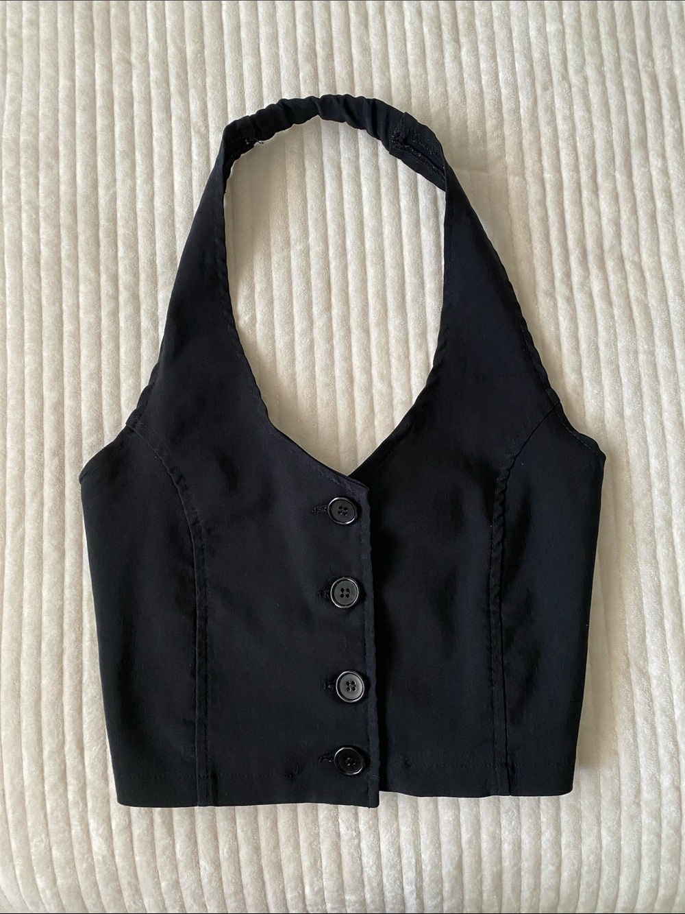 🖤 Halter button down vest style Top size medium